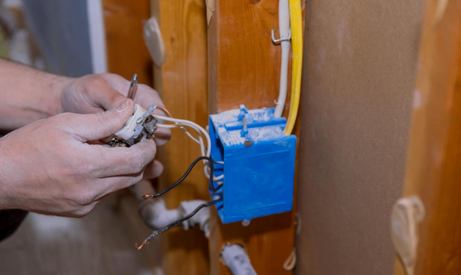 rough-in electrical installation