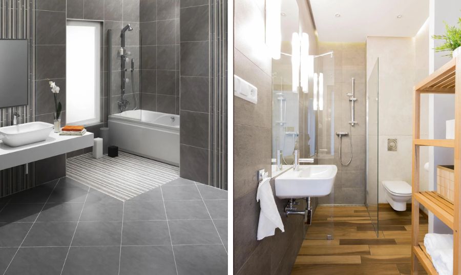 Bathroom floor, floor tiles, or polished wooden surfaces