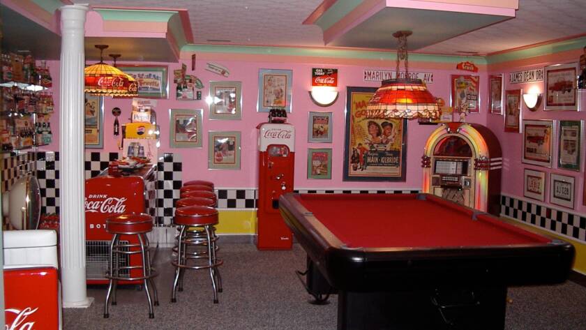 Incorporating retro styles into modern homes wanting to reimaging their basements