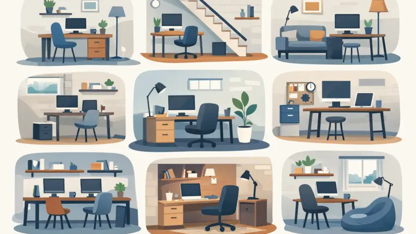10 Small Basement Home Office Ideas
