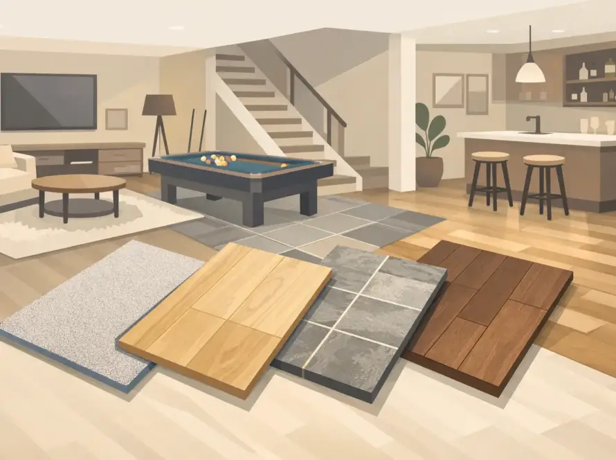 Best Flooring for Finished Basement Spaces