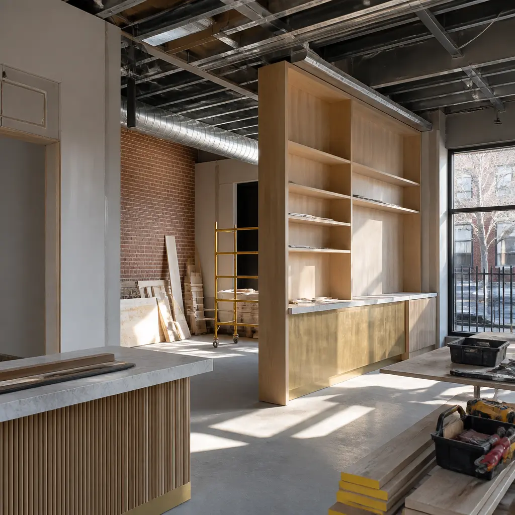 Commercial remodeling project in Carroll Gardens, Brooklyn