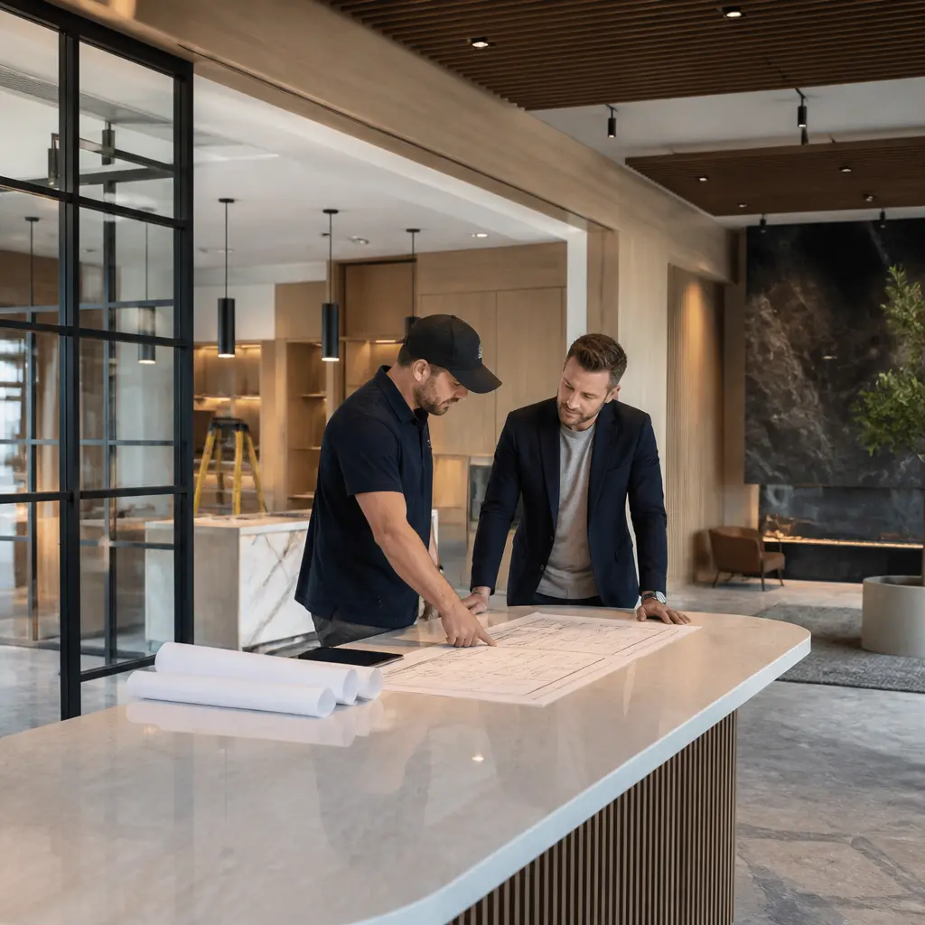 Commercial remodeling project discussion in Manhattan Beach, Brooklyn