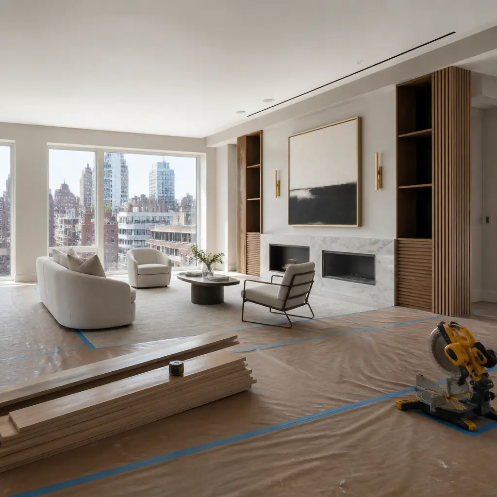 Remodeling Services Chelsea, Manhattan 1 Home remodeling project in Chelsea, Manhattan with a modern interior under renovation