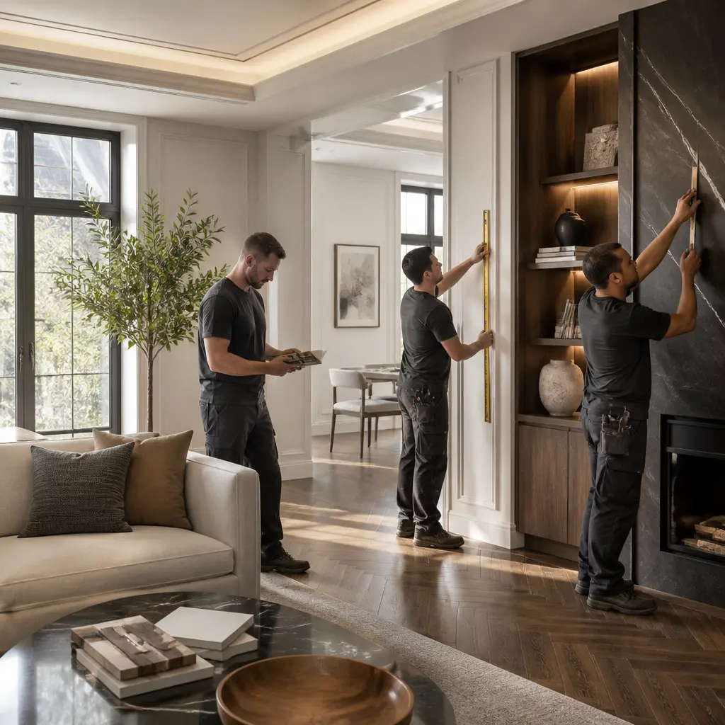 Residential remodeling work in Riverdale, Bronx with a modern interior renovation setting